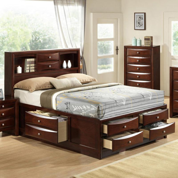 Crown Mark Emily Queen Bed with Storage B4255-Q-HBFB/B4255-Q-RAIL/B4255-Q-DRW-L/B4255-Q-DRW-R IMAGE 1