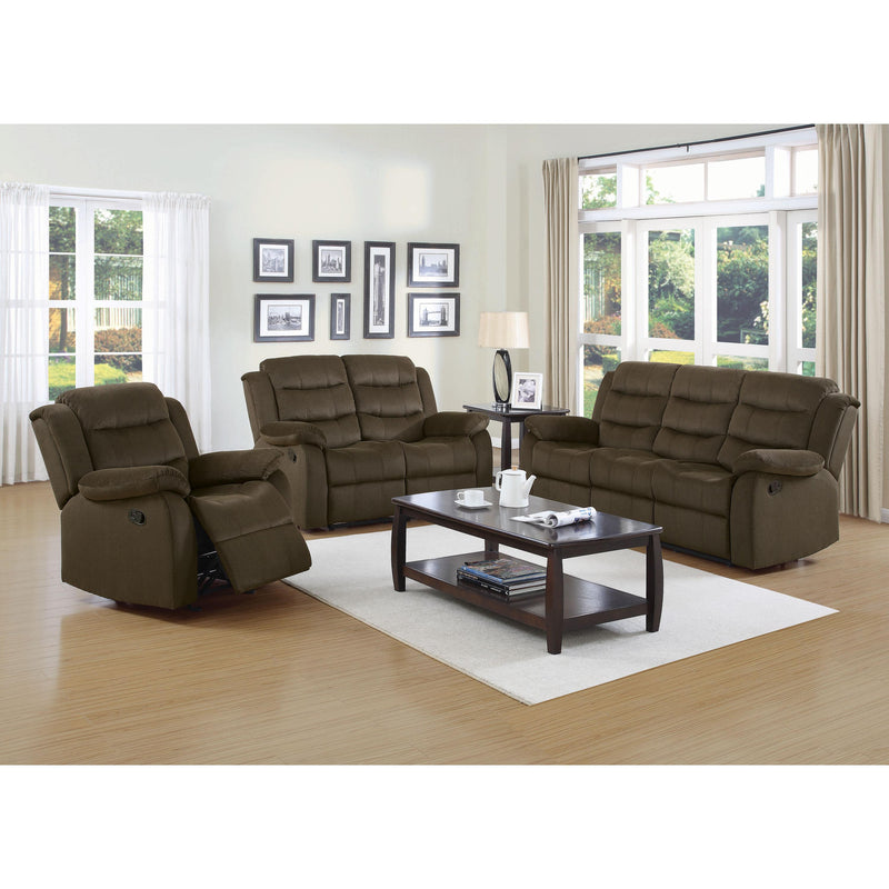 Coaster Furniture Rodman Glider Fabric Recliner 601883 IMAGE 3