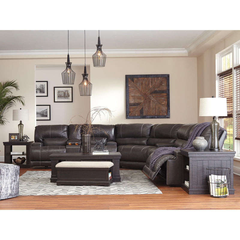 Signature Design by Ashley McCaskill Power Reclining Leather Match Sofa U6090047 IMAGE 10