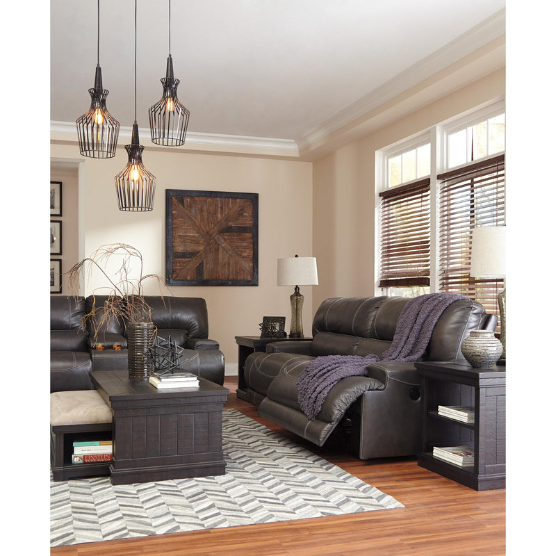 Signature Design by Ashley McCaskill Power Reclining Leather Match Sofa U6090047 IMAGE 3