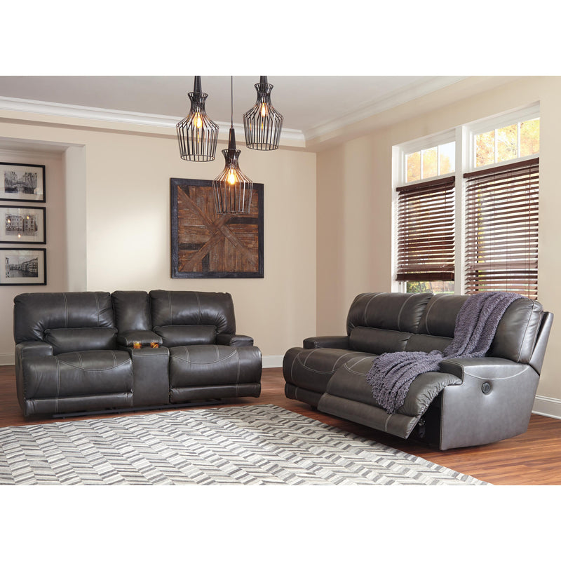 Signature Design by Ashley McCaskill Power Reclining Leather Match Sofa U6090047 IMAGE 5