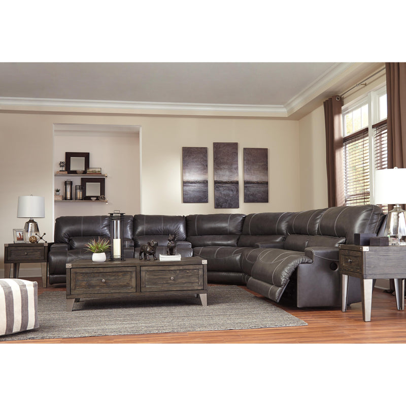 Signature Design by Ashley McCaskill Power Reclining Leather Match Sofa U6090047 IMAGE 9