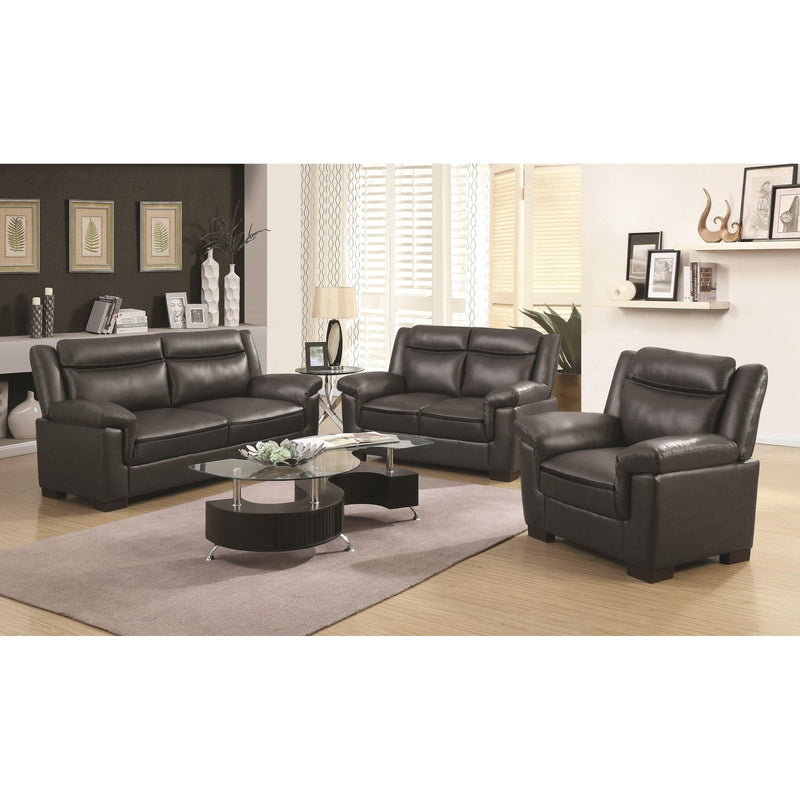 Coaster Furniture Arabella Stationary Leatherette Loveseat 506592 IMAGE 2