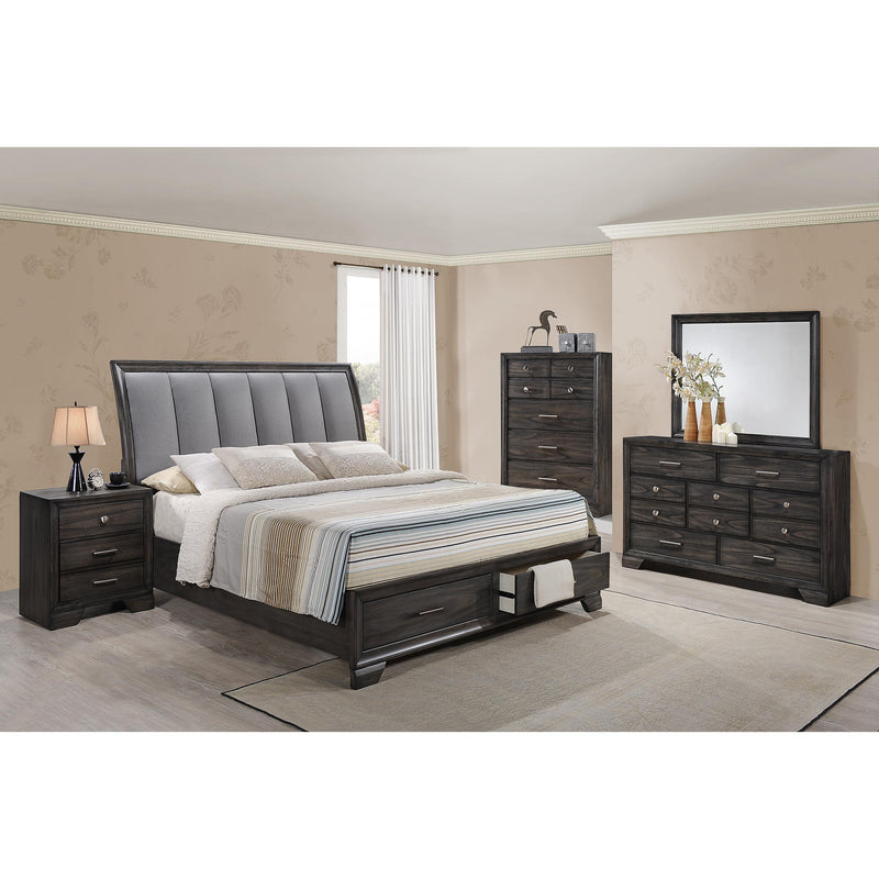 Crown Mark Jaymes Queen Upholstered Sleigh Bed with Storage B6580-Q-HB/B6580-Q-FBD/B6580-KQ-RAIL IMAGE 5