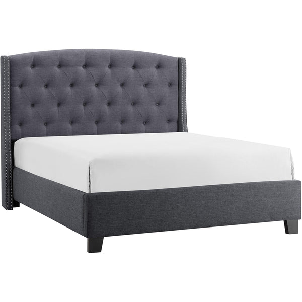 Crown Mark Eva Queen Upholstered Platform Bed 5111GY-Q-HBFB/5111GY-KQ-RAIL IMAGE 1