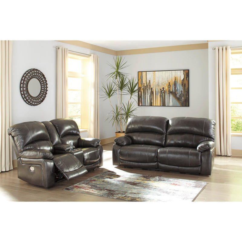 Signature Design by Ashley Hallstrung Power Reclining Leather Match Loveseat U5240318 IMAGE 10