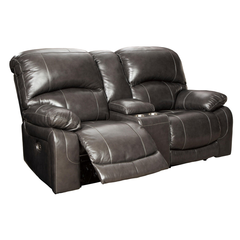 Signature Design by Ashley Hallstrung Power Reclining Leather Match Loveseat U5240318 IMAGE 2