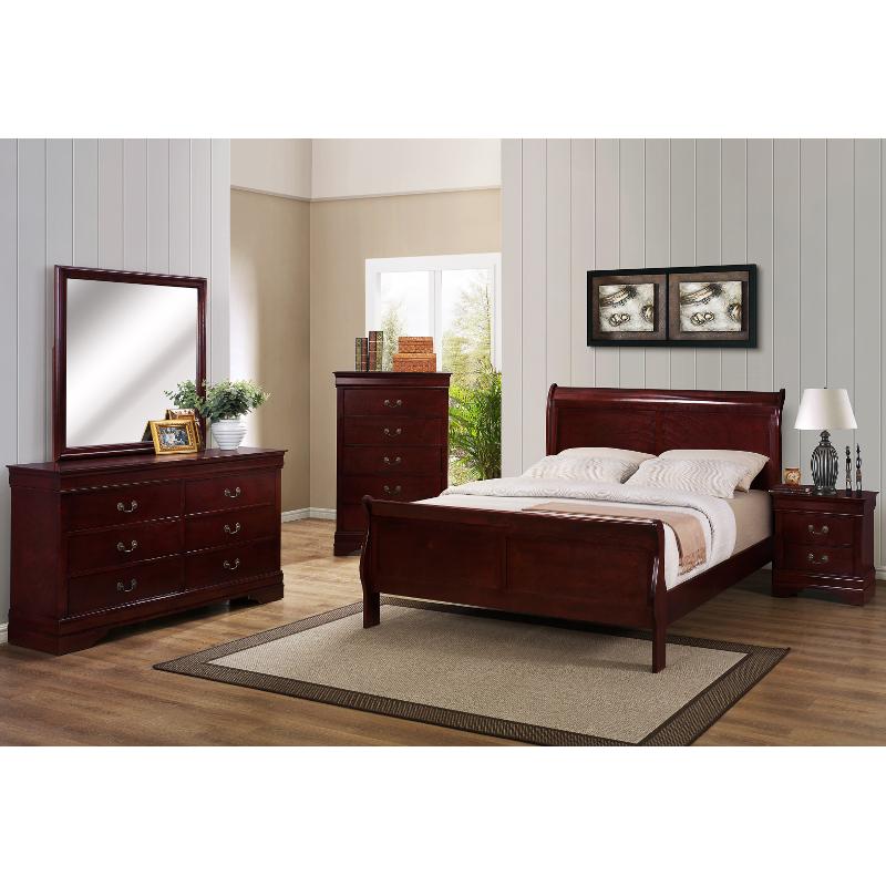 Crown Mark Louis Philip B3800 6 pc Queen Sleigh Bedroom Set IMAGE 1