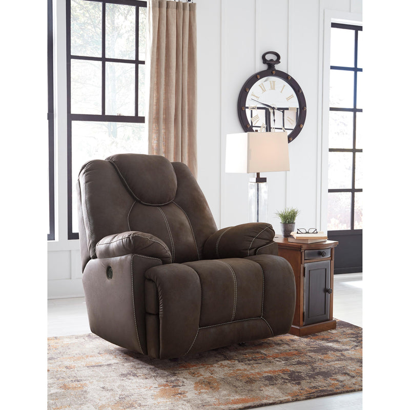 Signature Design by Ashley Warrior Fortress Power Rocker Leather Look Recliner 4670198 IMAGE 4