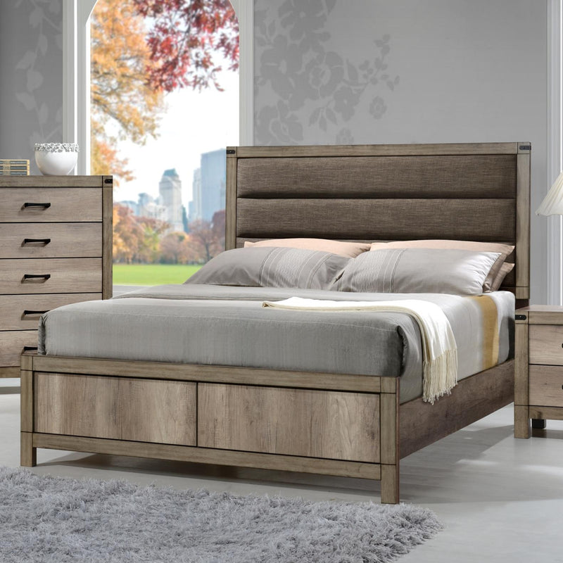 Crown Mark Matteo California King Upholstered Panel Bed B3200-K-HBFB/B3200-CK-RAIL IMAGE 1