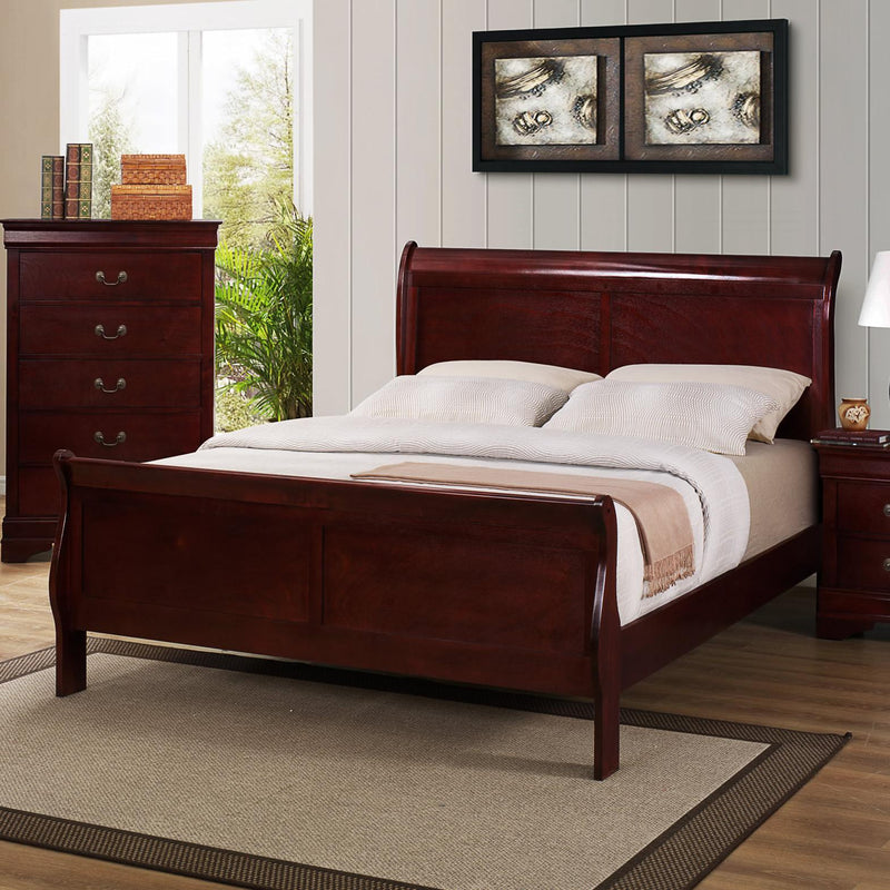 Crown Mark Louis Philip California King Sleigh Bed B3850-K-HBFB/B3850-CK-RAIL IMAGE 1