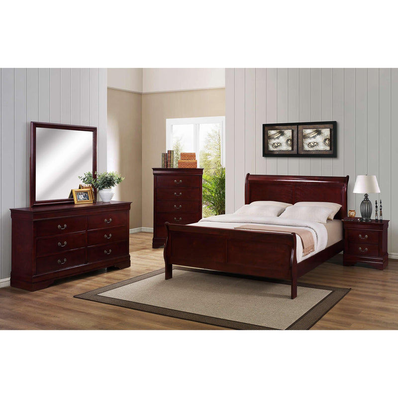 Crown Mark Louis Philip California King Sleigh Bed B3850-K-HBFB/B3850-CK-RAIL IMAGE 2