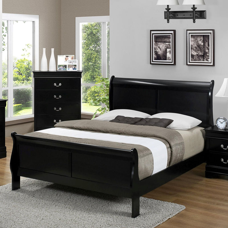 Crown Mark Louis Philip California King Sleigh Bed B3950-K-HBFB/B3950-CK-RAIL IMAGE 1