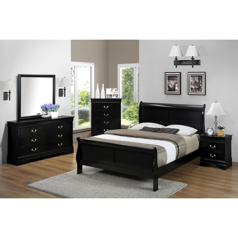 Crown Mark Louis Philip California King Sleigh Bed B3950-K-HBFB/B3950-CK-RAIL IMAGE 2