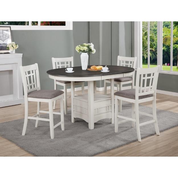 Crown Mark Oval Hartwell Counter Height Dining Table with Pedestal Base 2795CG-T-4260 IMAGE 2
