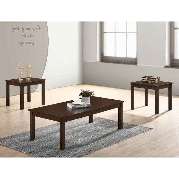 Crown Mark Pierce Occasional Table Set 4711SET-BRN IMAGE 1