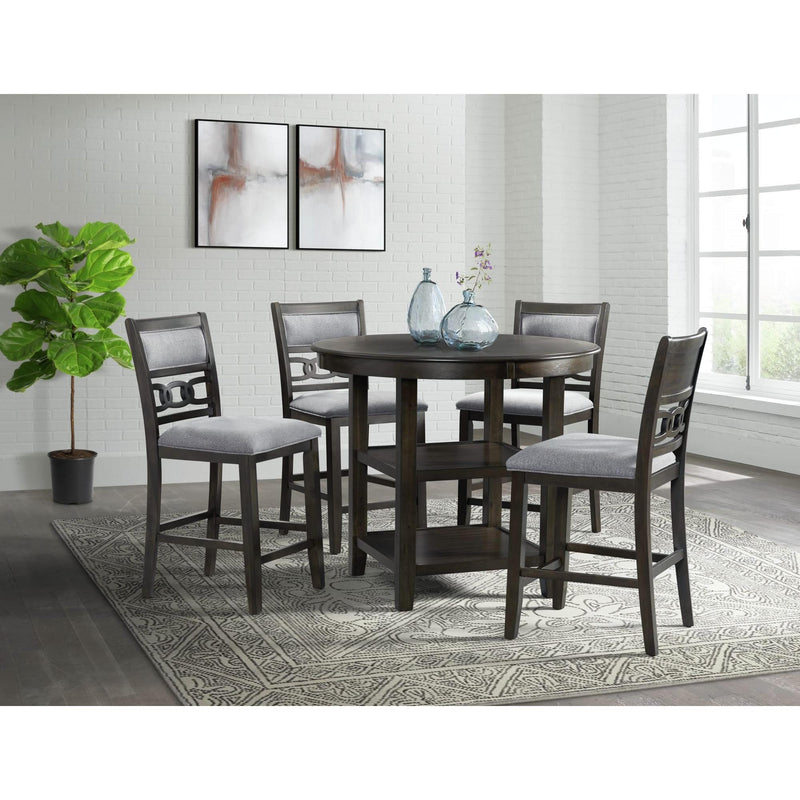 Elements International Round Amherst Counter Height Dining Table with Pedestal Base DAH550CT IMAGE 2