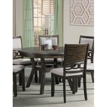 Elements International Round Amherst Dining Table with Pedestal Base DAH500DT IMAGE 1