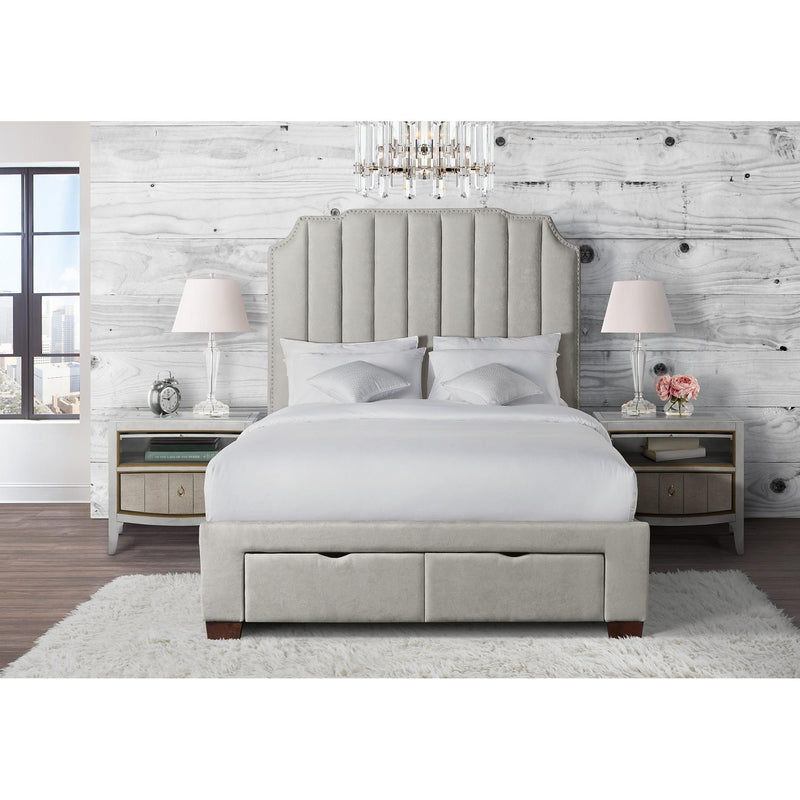 Elements International Harper King Upholstered Platform Bed with Storage UHR3151KSB IMAGE 9