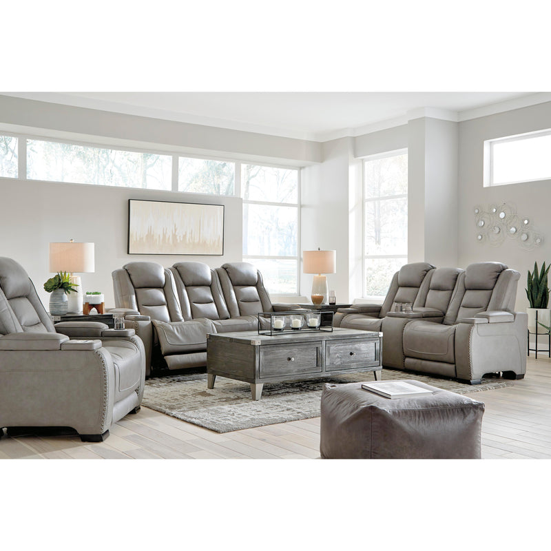 Signature Design by Ashley The Man-Den Power Reclining Leather Match Sofa U8530515 IMAGE 16