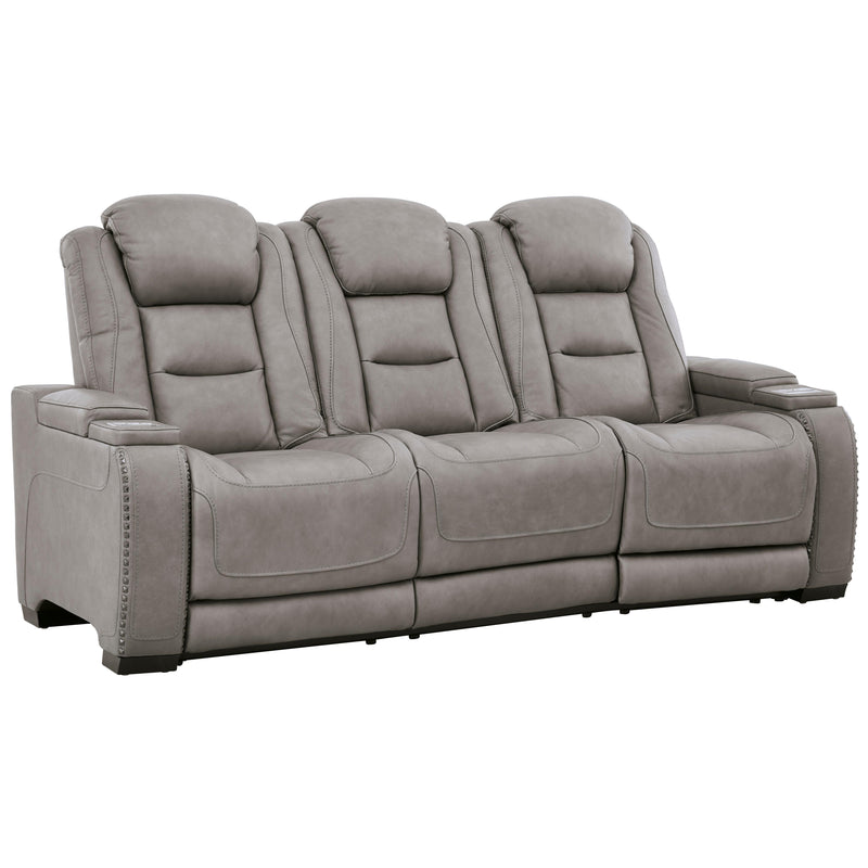 Signature Design by Ashley The Man-Den Power Reclining Leather Match Sofa U8530515 IMAGE 1