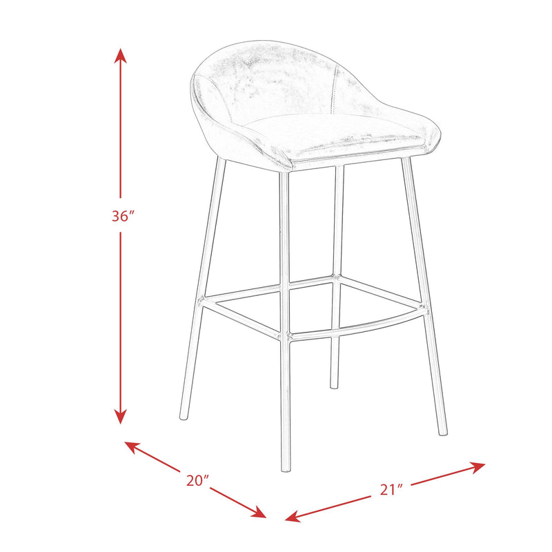 Elements International Braylon Pub Height Stool BBY200BSE IMAGE 13