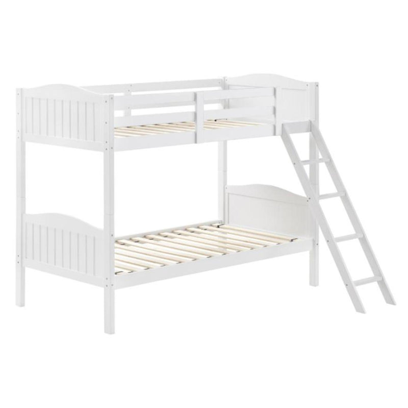 Coaster Furniture Littletown 405053WHT Twin over Twin Bunk Bed IMAGE 1