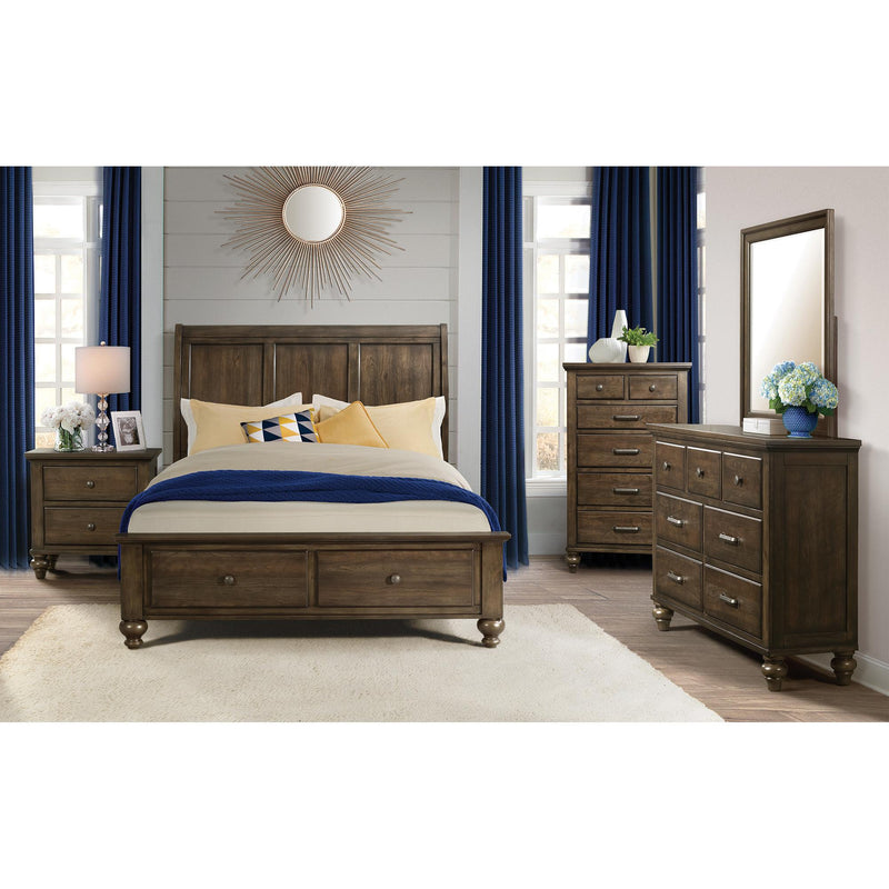 Elements International Chatham Gray King Platform Bed with Storage CH600KB IMAGE 11