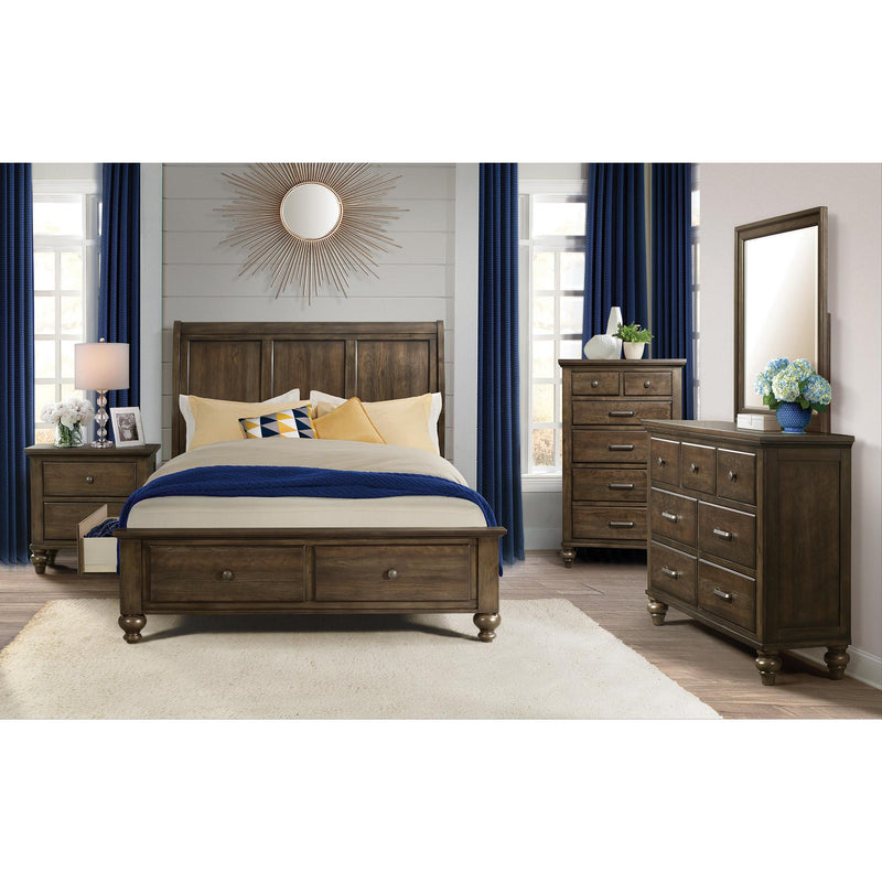 Elements International Chatham Gray King Platform Bed with Storage CH650KB IMAGE 11