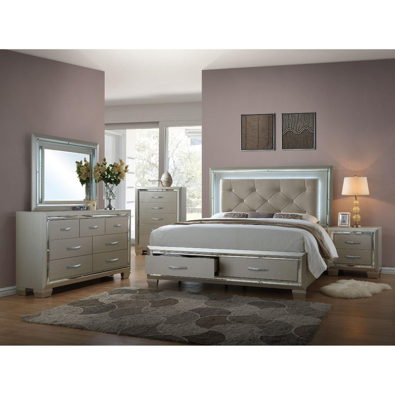 Elements International Platinum 7-Drawer Dresser with Mirror LT100DRMR IMAGE 6