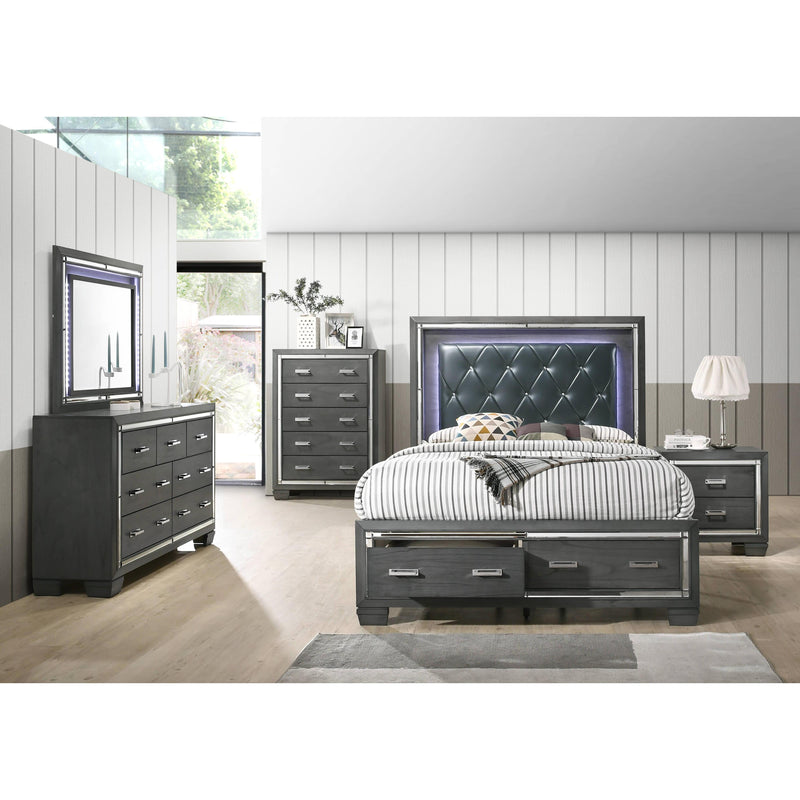 Elements International Titanium 7-Drawer Dresser with Mirror TT100DRMR IMAGE 13