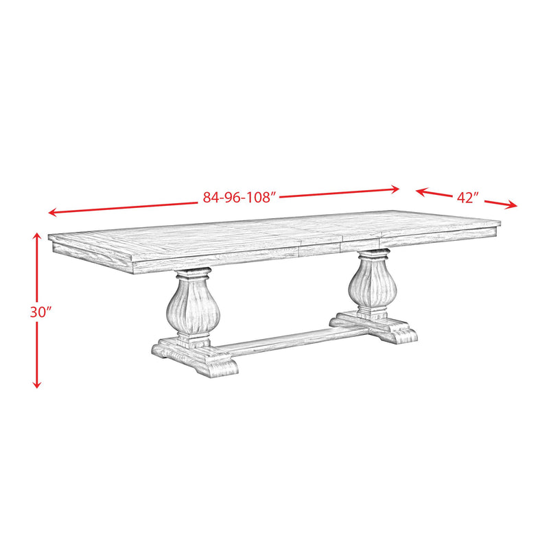 Elements International Gramercy Dining Table with Trestle Base DGC500DTTB IMAGE 9