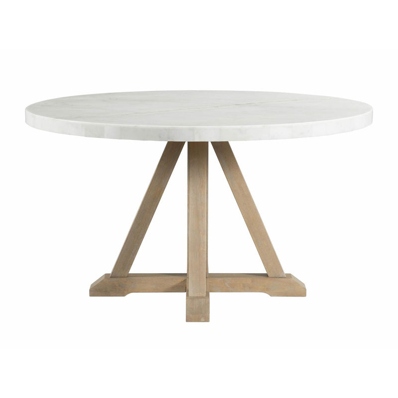 Elements International Round Lakeview Dining Table with Marble Top and Pedestal Base CDLW180RDT IMAGE 2