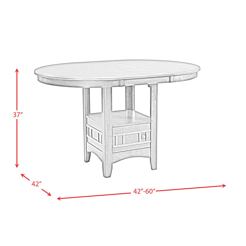 Elements International Oval Max Counter Height Dining Table with Pedestal Base DMX950PT IMAGE 10