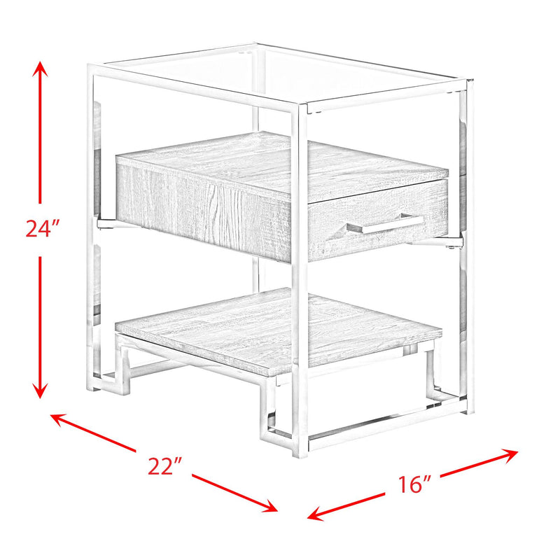 Elements International Matrix Chairside Table CTMX100CET IMAGE 11