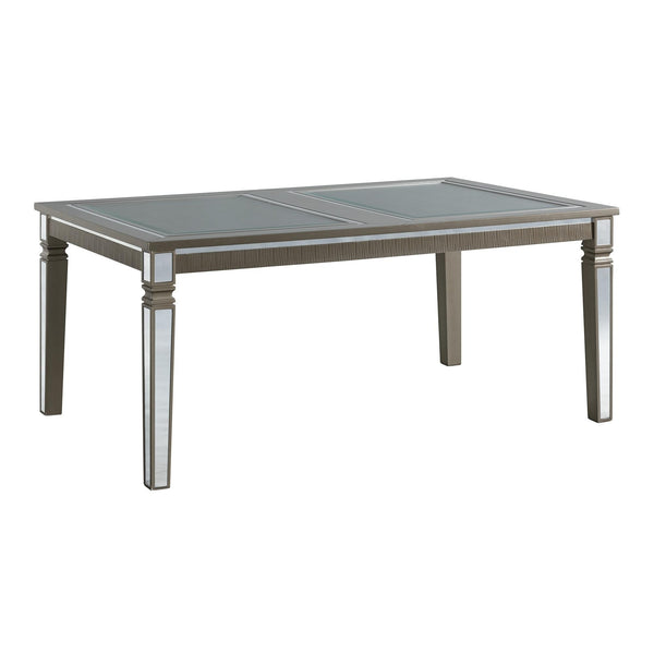 Elements International Dining Table with Glass Top DFH150DTML IMAGE 1