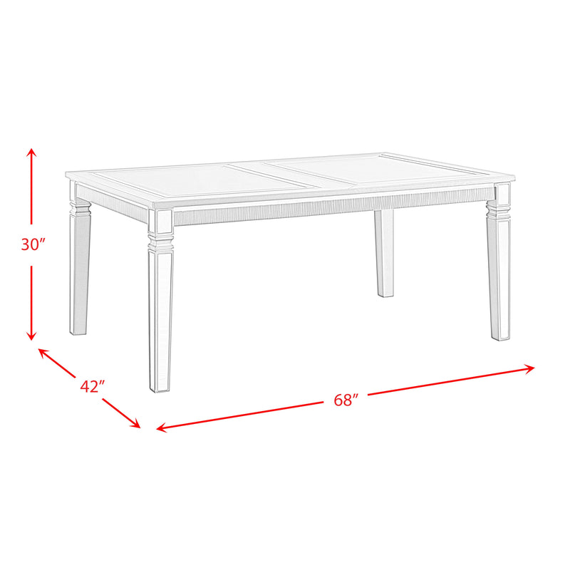 Elements International Dining Table with Glass Top DFH150DTML IMAGE 9