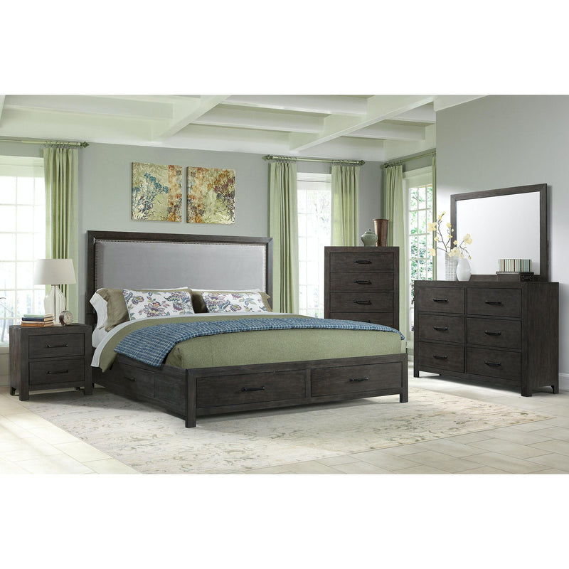 Elements International Shelby King Platform Bed with Storage SY600KB IMAGE 3