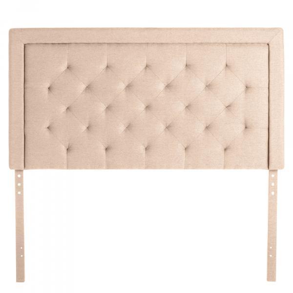 Malouf Hennessy Headboard - Oat (King) IMAGE 1