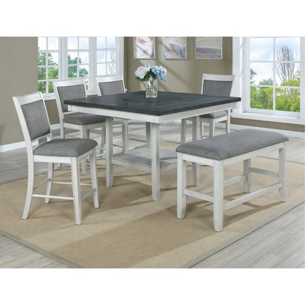 Crown Mark Square Fulton Counter Height Dining Table with Pedestal Base 2727CG-T-4848 IMAGE 2