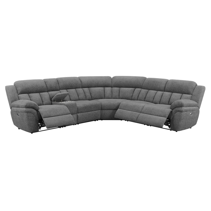 Coaster Furniture Bahrain Power Reclining Fabric 6 pc Sectional 609540LRP/609540CON/609540AC/609540WDG/609540ARP/609540RRP IMAGE 1