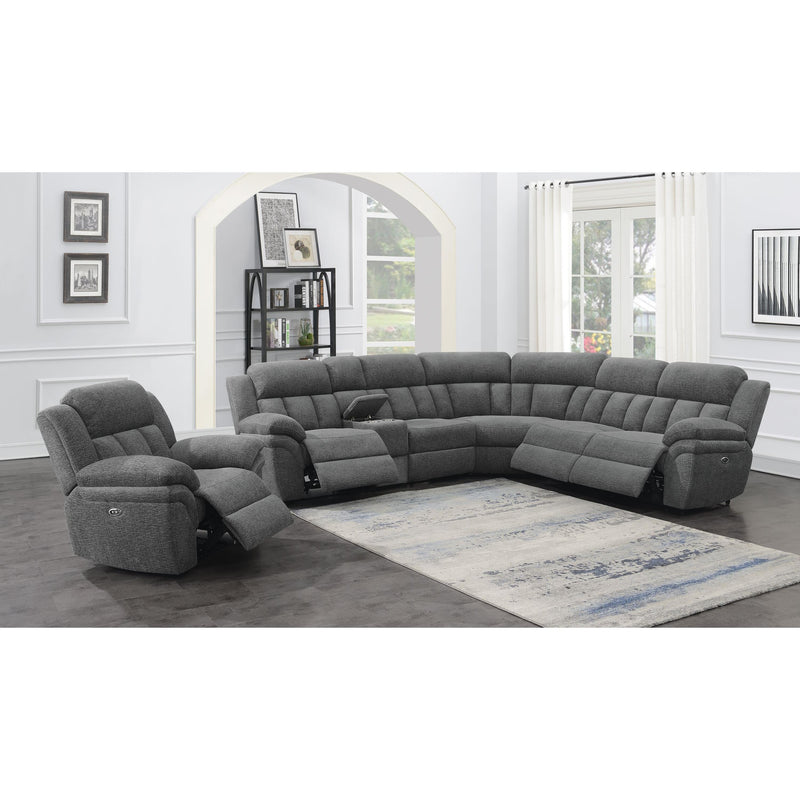 Coaster Furniture Bahrain Power Reclining Fabric 6 pc Sectional 609540LRP/609540CON/609540AC/609540WDG/609540ARP/609540RRP IMAGE 2