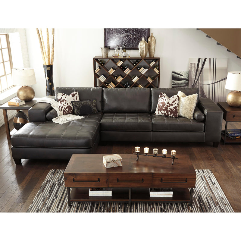 Signature Design by Ashley Nokomis Leather Look 2 pc Sectional 8772116/8772167 IMAGE 3