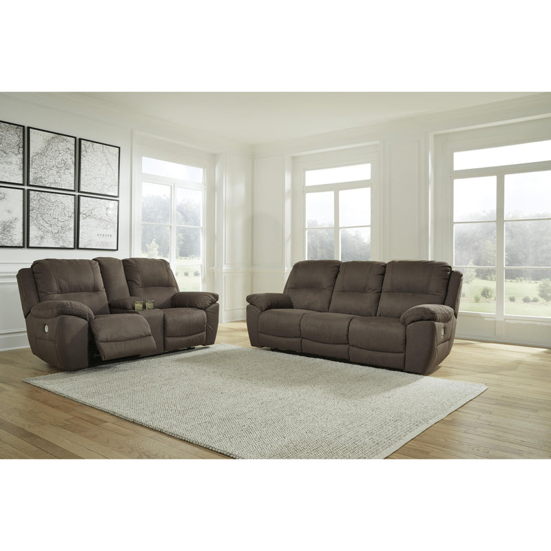 Signature Design by Ashley Next-Gen Gaucho Power Reclining Leather Look Loveseat 5420496 IMAGE 9