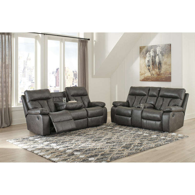 Signature Design by Ashley Willamen Reclining Leather Look Loveseat 1480194 IMAGE 7