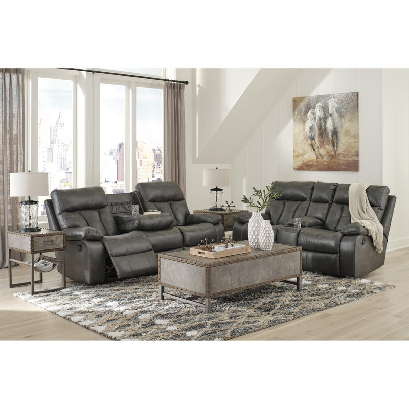 Signature Design by Ashley Willamen Reclining Leather Look Loveseat 1480194 IMAGE 8