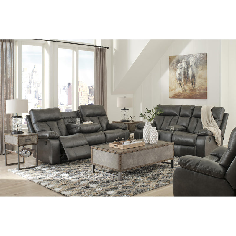 Signature Design by Ashley Willamen Reclining Leather Look Loveseat 1480194 IMAGE 9
