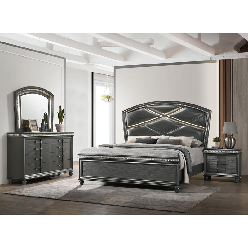 Crown Mark Adira California King Upholstered Panel Bed B7880-CK-RAIL/B7880-K-FB/B7880-K-HB IMAGE 3