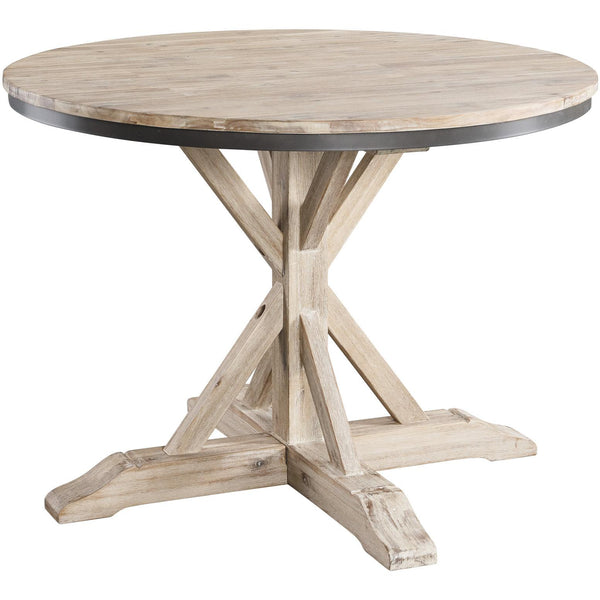 Elements International Round Callista Dining Table with Pedestal Base LCL100RT IMAGE 1