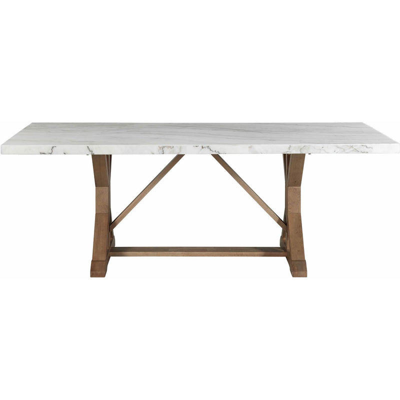 Elements International Lakeview Dining Table with Marble Top and Trestle Base CDLW100DTTB IMAGE 2